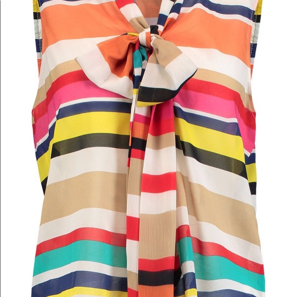 Alice + Olivia Sleeveless Bow Tie Top